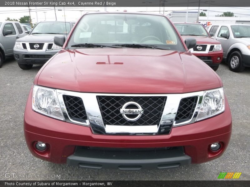 Cayenne Red / Beige 2018 Nissan Frontier SV King Cab 4x4