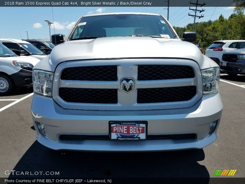 Bright Silver Metallic / Black/Diesel Gray 2018 Ram 1500 Express Quad Cab 4x4