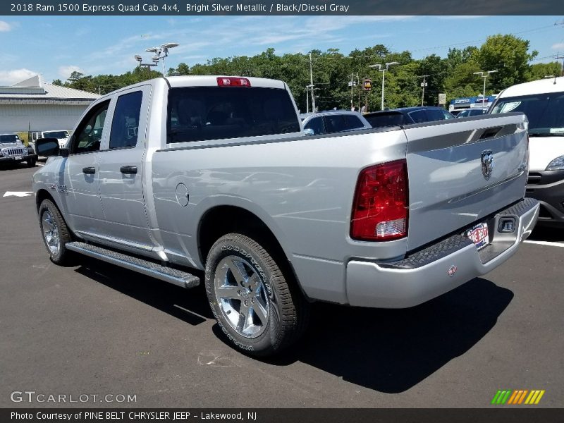 Bright Silver Metallic / Black/Diesel Gray 2018 Ram 1500 Express Quad Cab 4x4