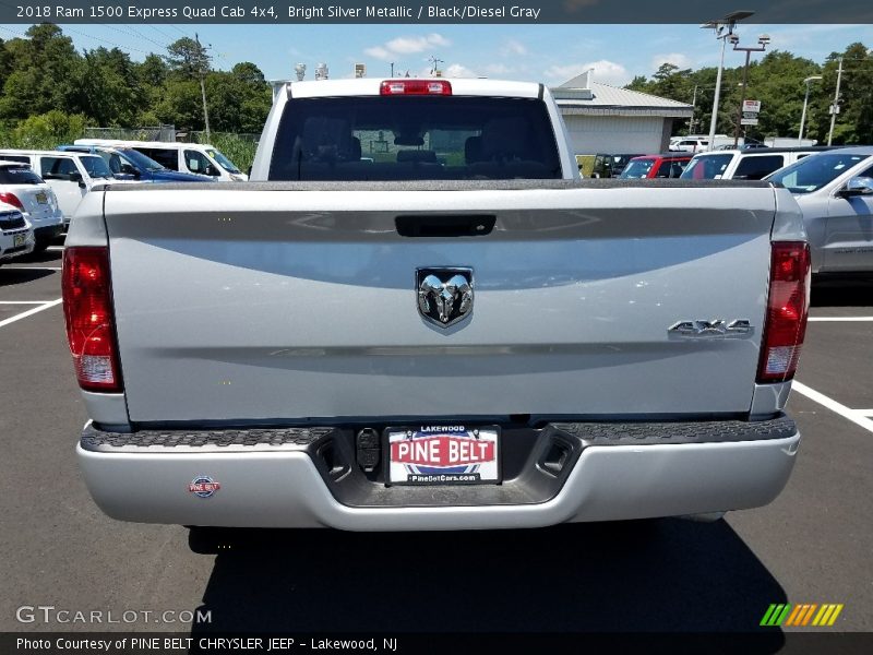 Bright Silver Metallic / Black/Diesel Gray 2018 Ram 1500 Express Quad Cab 4x4