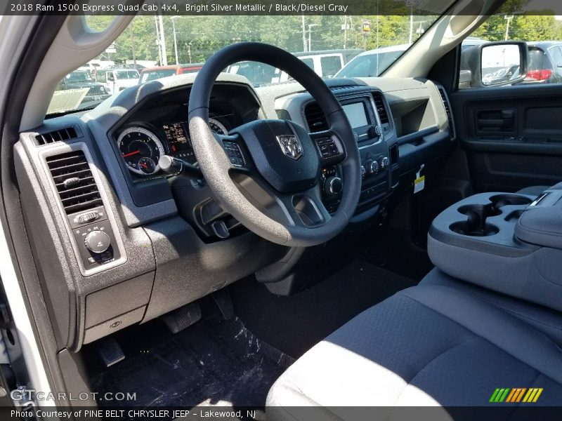 Bright Silver Metallic / Black/Diesel Gray 2018 Ram 1500 Express Quad Cab 4x4