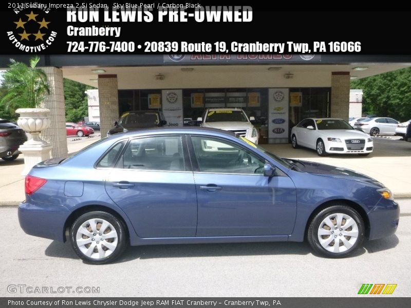 Sky Blue Pearl / Carbon Black 2011 Subaru Impreza 2.5i Sedan