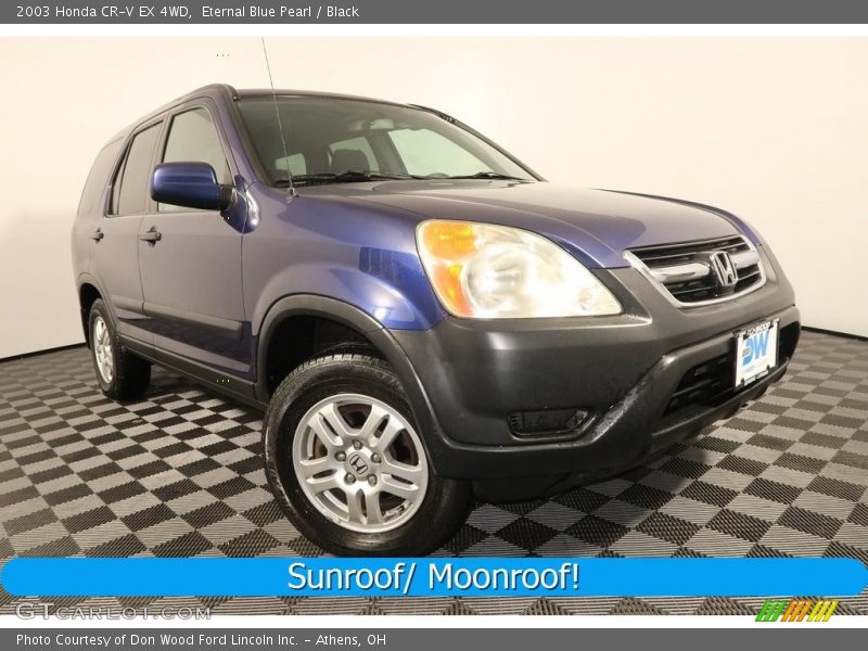 Eternal Blue Pearl / Black 2003 Honda CR-V EX 4WD