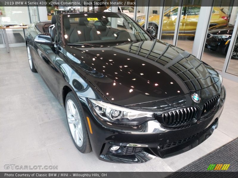 Black Sapphire Metallic / Black 2019 BMW 4 Series 430i xDrive Convertible