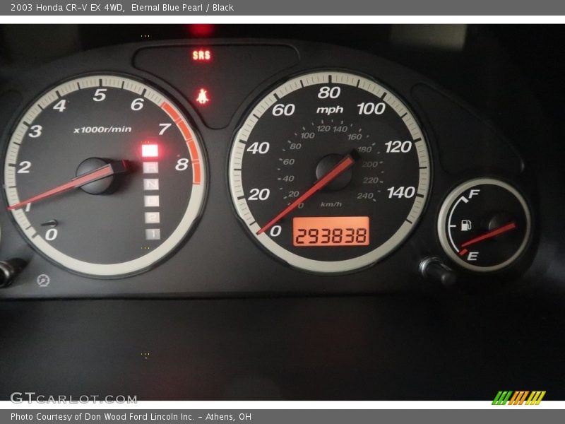 Eternal Blue Pearl / Black 2003 Honda CR-V EX 4WD
