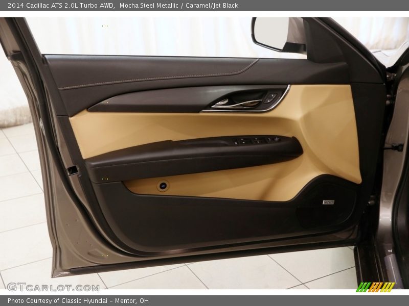 Mocha Steel Metallic / Caramel/Jet Black 2014 Cadillac ATS 2.0L Turbo AWD