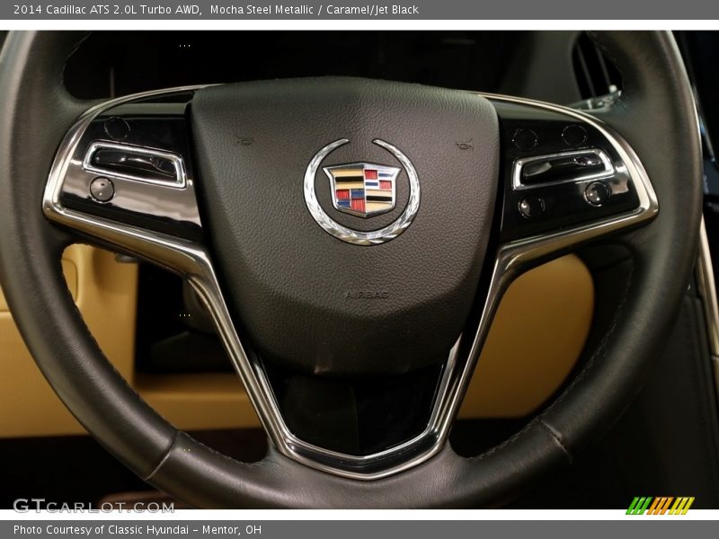 Mocha Steel Metallic / Caramel/Jet Black 2014 Cadillac ATS 2.0L Turbo AWD