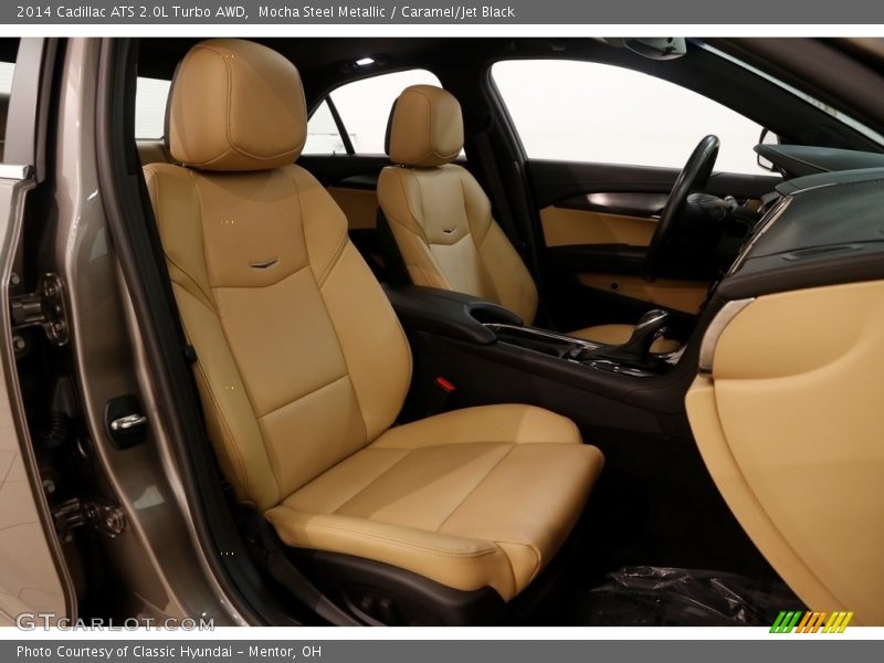 Mocha Steel Metallic / Caramel/Jet Black 2014 Cadillac ATS 2.0L Turbo AWD