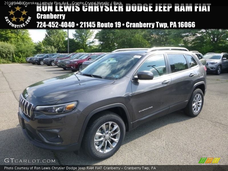 Granite Crystal Metallic / Black 2019 Jeep Cherokee Latitude Plus 4x4