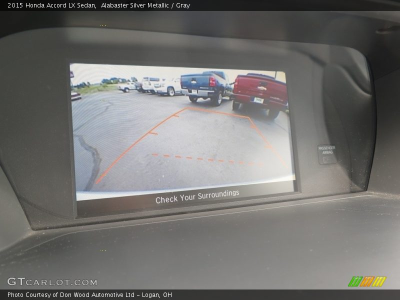 Alabaster Silver Metallic / Gray 2015 Honda Accord LX Sedan