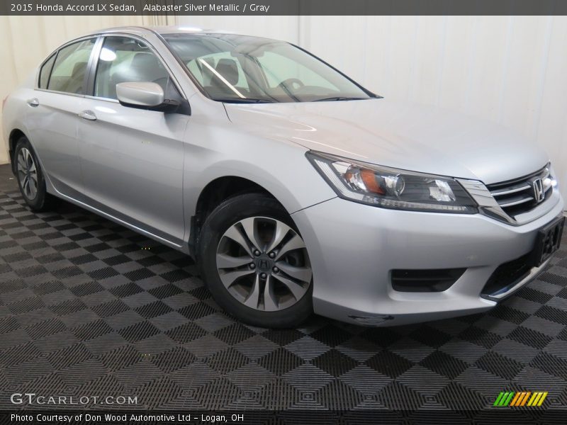 Alabaster Silver Metallic / Gray 2015 Honda Accord LX Sedan