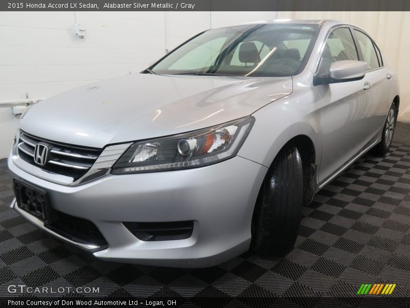 Alabaster Silver Metallic / Gray 2015 Honda Accord LX Sedan