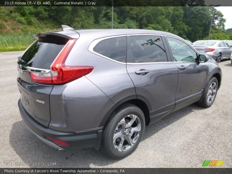 Gunmetal Metallic / Gray 2018 Honda CR-V EX AWD