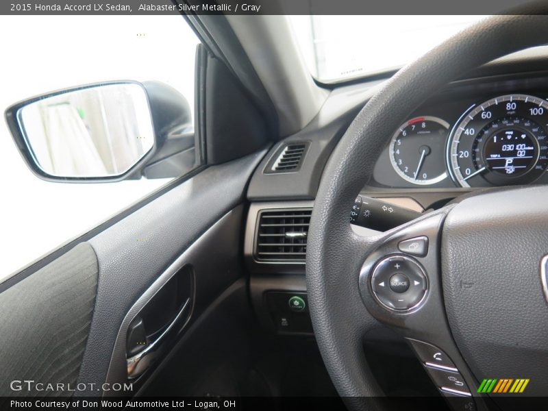 Alabaster Silver Metallic / Gray 2015 Honda Accord LX Sedan