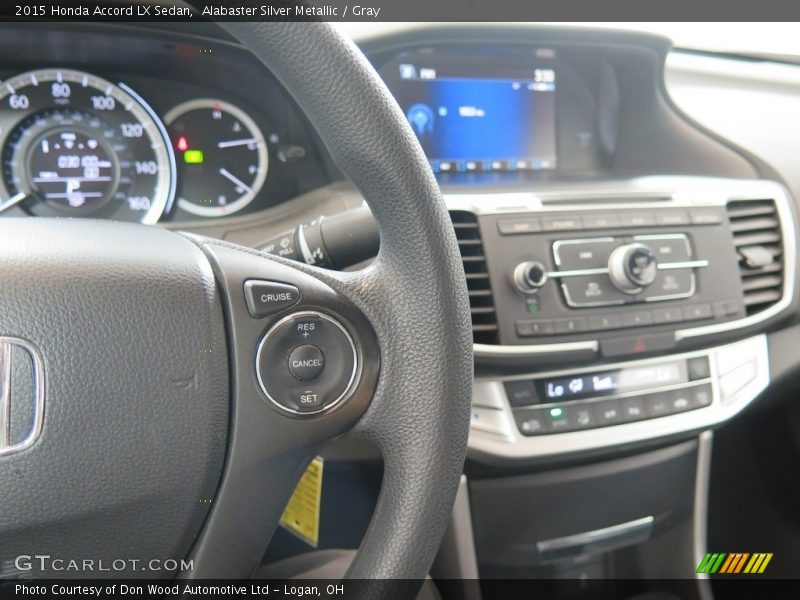 Alabaster Silver Metallic / Gray 2015 Honda Accord LX Sedan