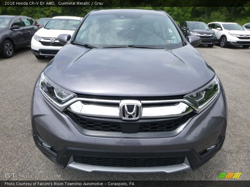 Gunmetal Metallic / Gray 2018 Honda CR-V EX AWD