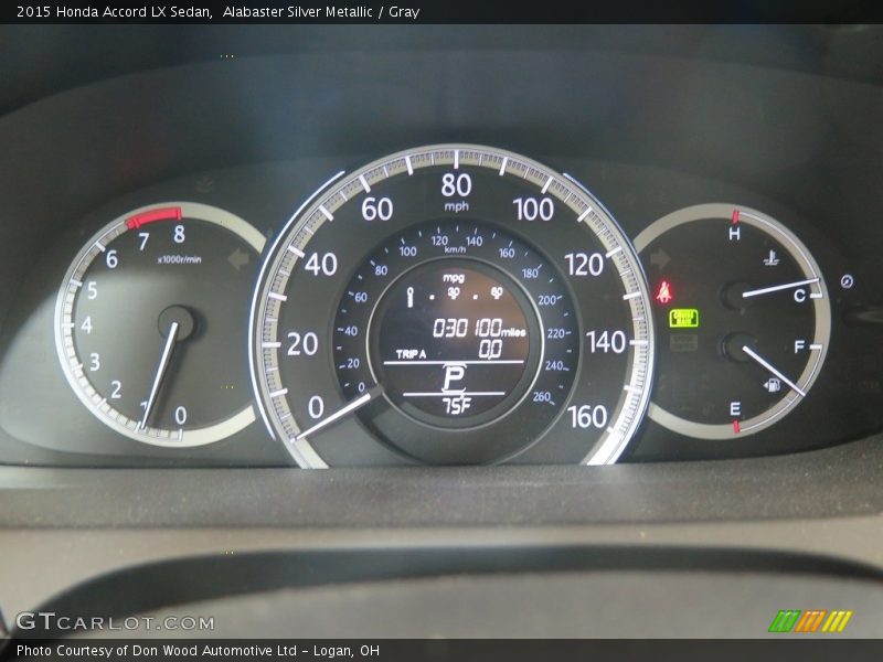 Alabaster Silver Metallic / Gray 2015 Honda Accord LX Sedan