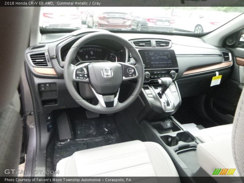 Gunmetal Metallic / Gray 2018 Honda CR-V EX AWD