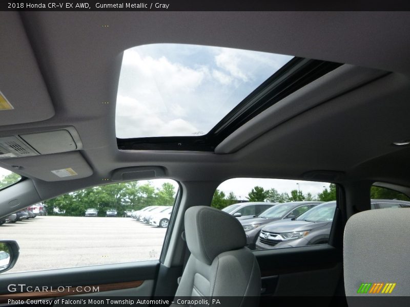 Gunmetal Metallic / Gray 2018 Honda CR-V EX AWD