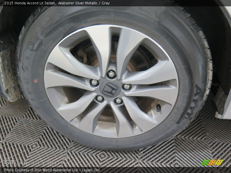 Alabaster Silver Metallic / Gray 2015 Honda Accord LX Sedan