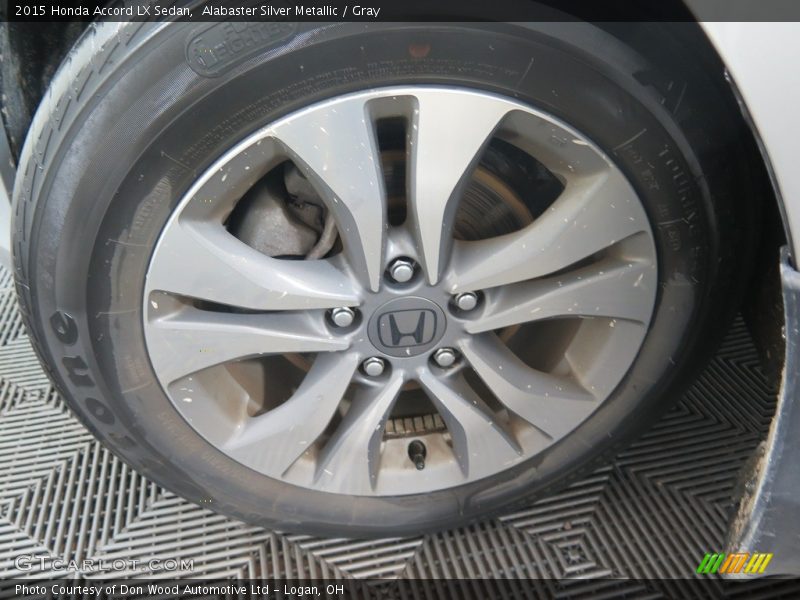 Alabaster Silver Metallic / Gray 2015 Honda Accord LX Sedan