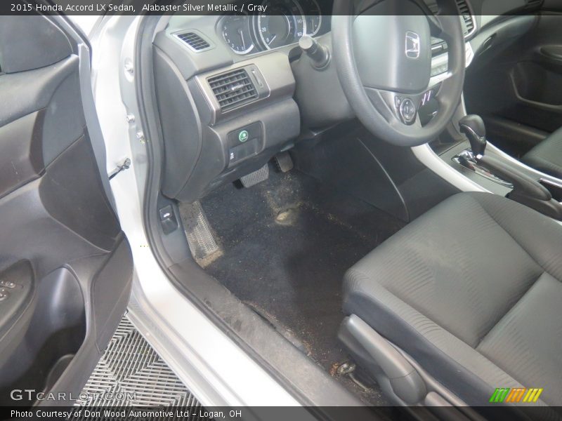 Alabaster Silver Metallic / Gray 2015 Honda Accord LX Sedan