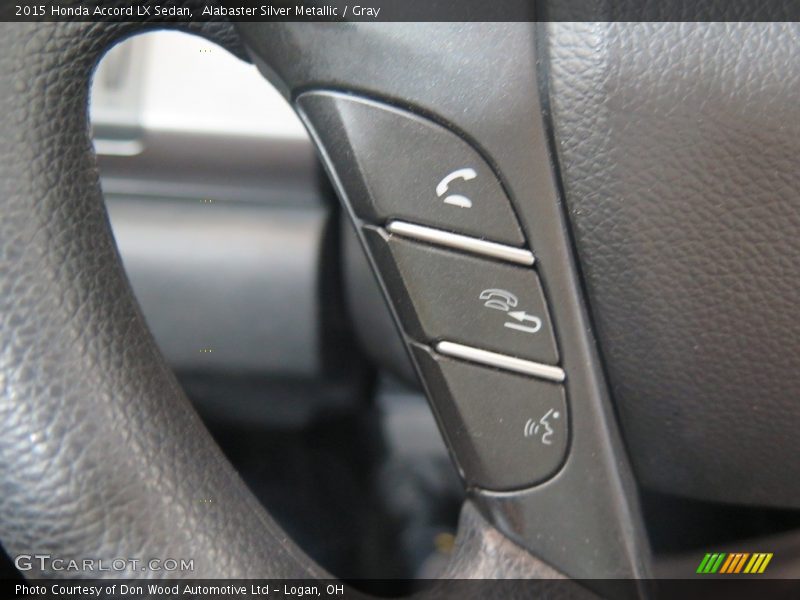 Alabaster Silver Metallic / Gray 2015 Honda Accord LX Sedan