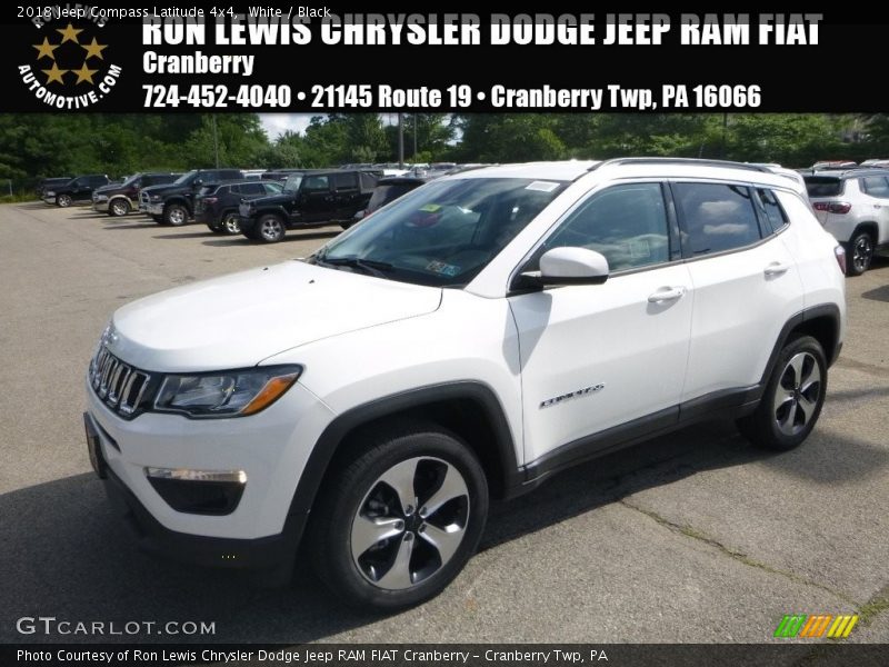 White / Black 2018 Jeep Compass Latitude 4x4