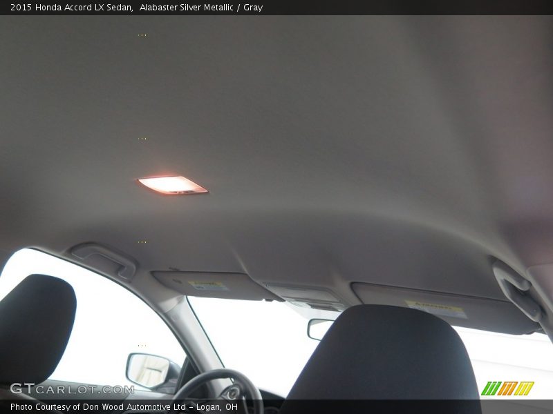 Alabaster Silver Metallic / Gray 2015 Honda Accord LX Sedan