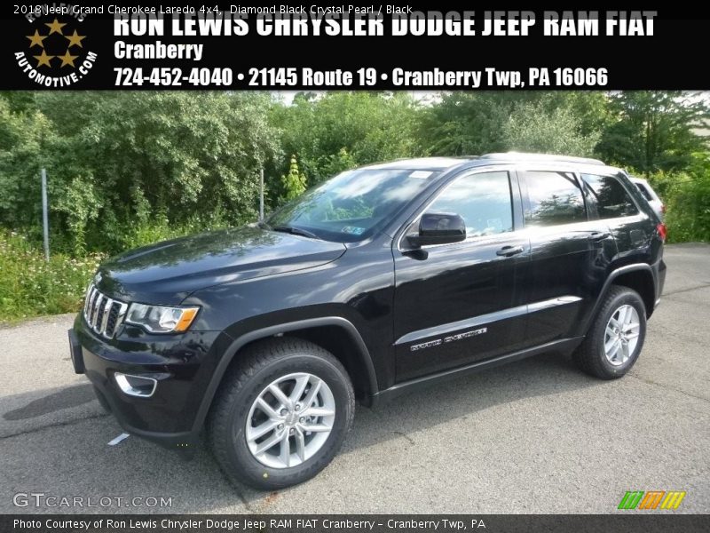 Diamond Black Crystal Pearl / Black 2018 Jeep Grand Cherokee Laredo 4x4