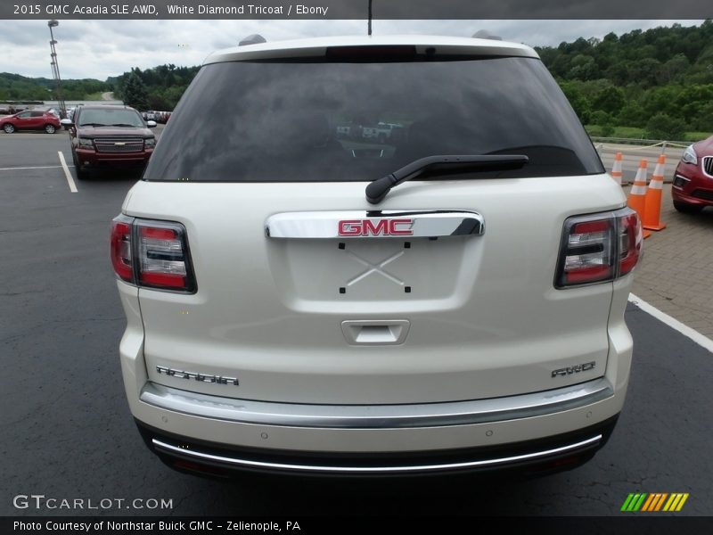 White Diamond Tricoat / Ebony 2015 GMC Acadia SLE AWD