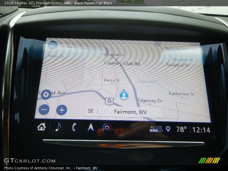 Black Raven / Jet Black 2018 Cadillac ATS Premium Luxury AWD