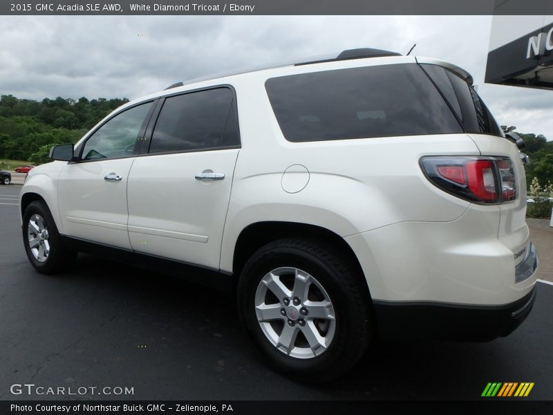 White Diamond Tricoat / Ebony 2015 GMC Acadia SLE AWD