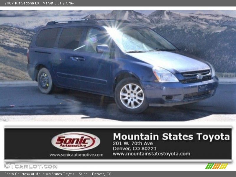 Velvet Blue / Gray 2007 Kia Sedona EX