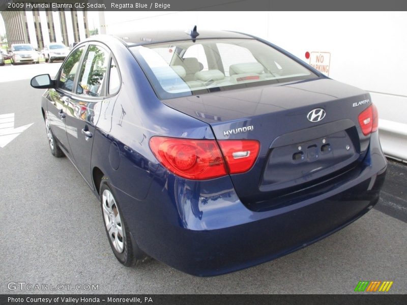 Regatta Blue / Beige 2009 Hyundai Elantra GLS Sedan