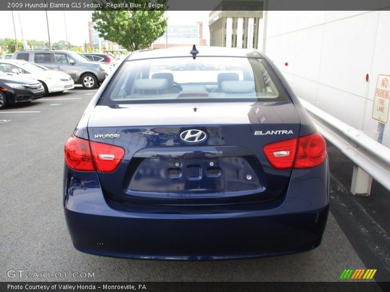 Regatta Blue / Beige 2009 Hyundai Elantra GLS Sedan