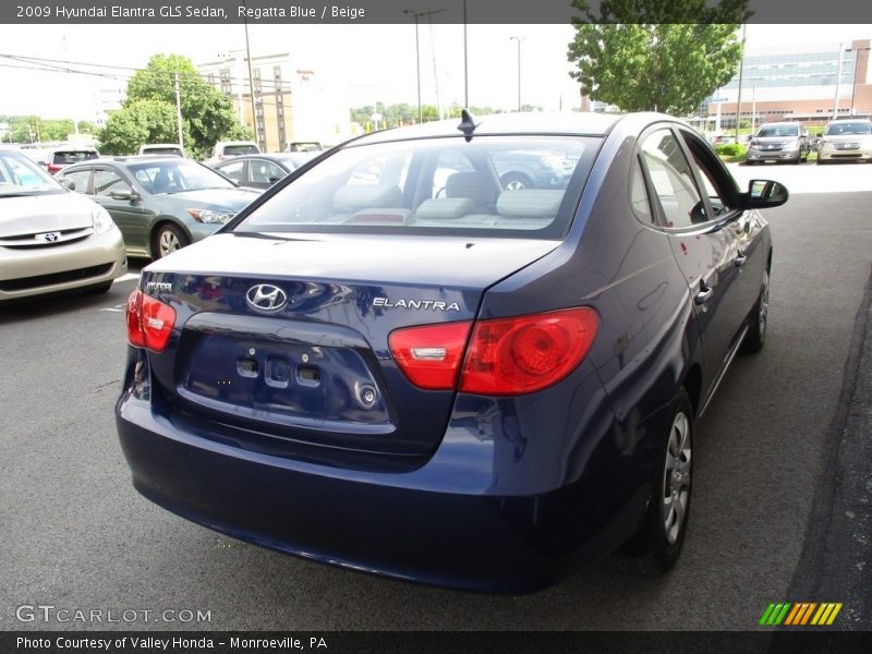 Regatta Blue / Beige 2009 Hyundai Elantra GLS Sedan