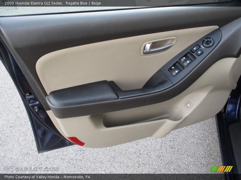 Regatta Blue / Beige 2009 Hyundai Elantra GLS Sedan