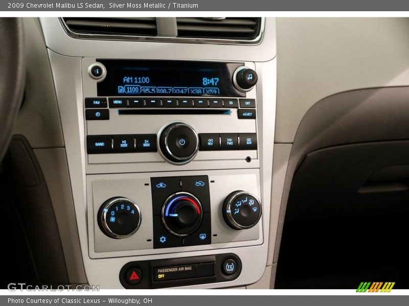 Silver Moss Metallic / Titanium 2009 Chevrolet Malibu LS Sedan