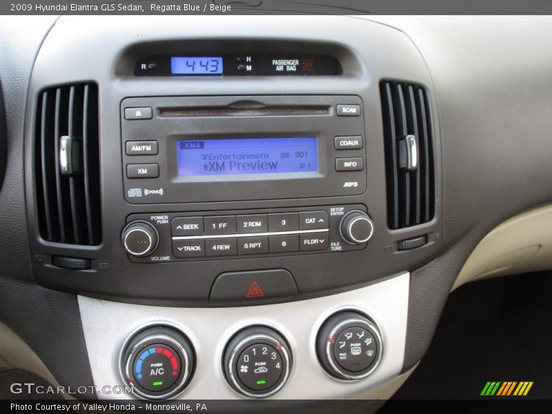 Regatta Blue / Beige 2009 Hyundai Elantra GLS Sedan