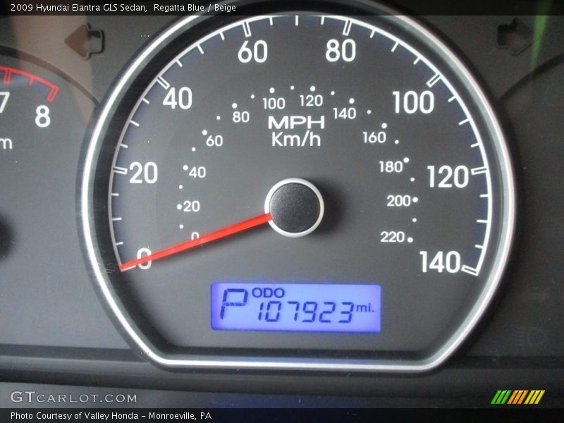 Regatta Blue / Beige 2009 Hyundai Elantra GLS Sedan