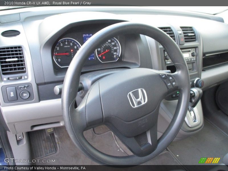 Royal Blue Pearl / Gray 2010 Honda CR-V LX AWD