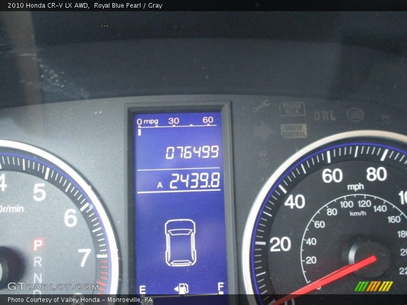 Royal Blue Pearl / Gray 2010 Honda CR-V LX AWD