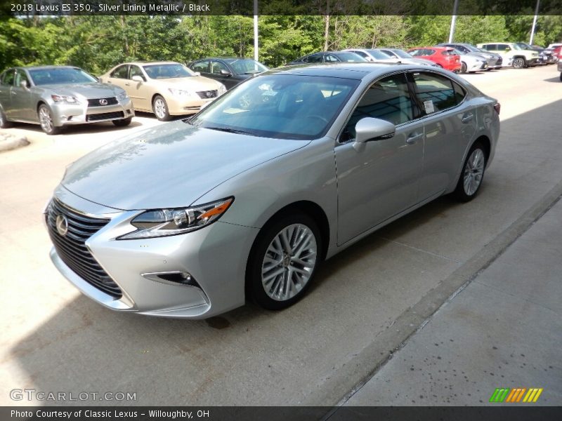 Silver Lining Metallic / Black 2018 Lexus ES 350
