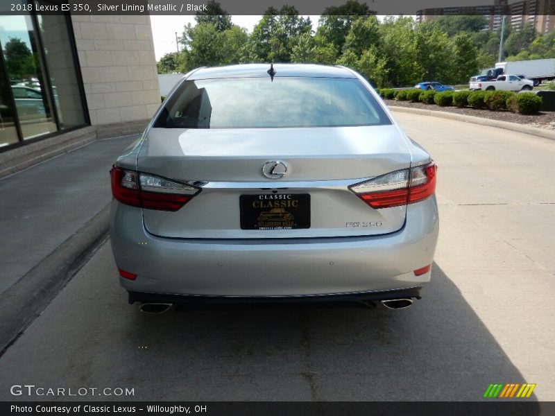 Silver Lining Metallic / Black 2018 Lexus ES 350
