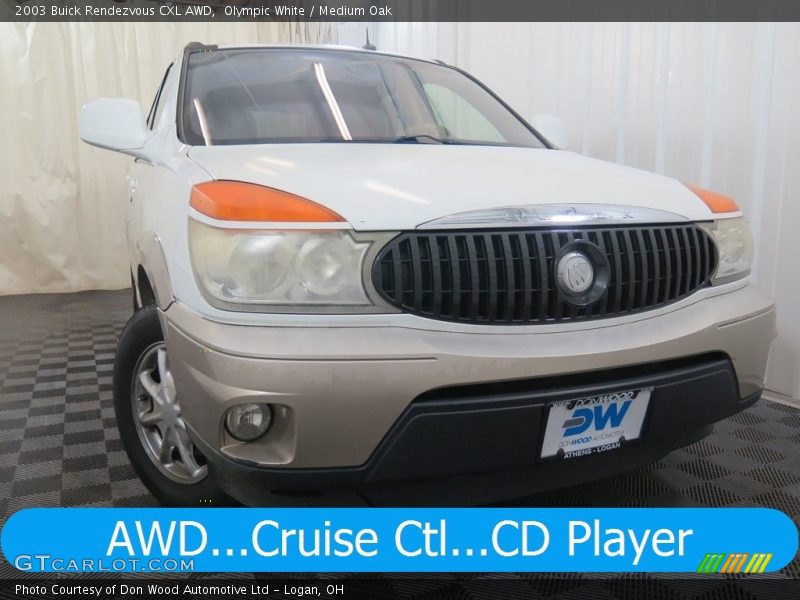 Olympic White / Medium Oak 2003 Buick Rendezvous CXL AWD