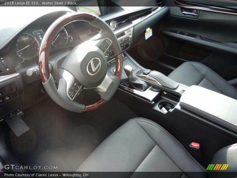 Atomic Silver / Black 2018 Lexus ES 350