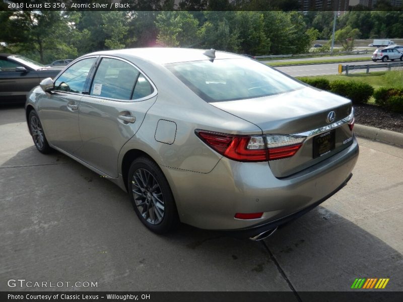 Atomic Silver / Black 2018 Lexus ES 350