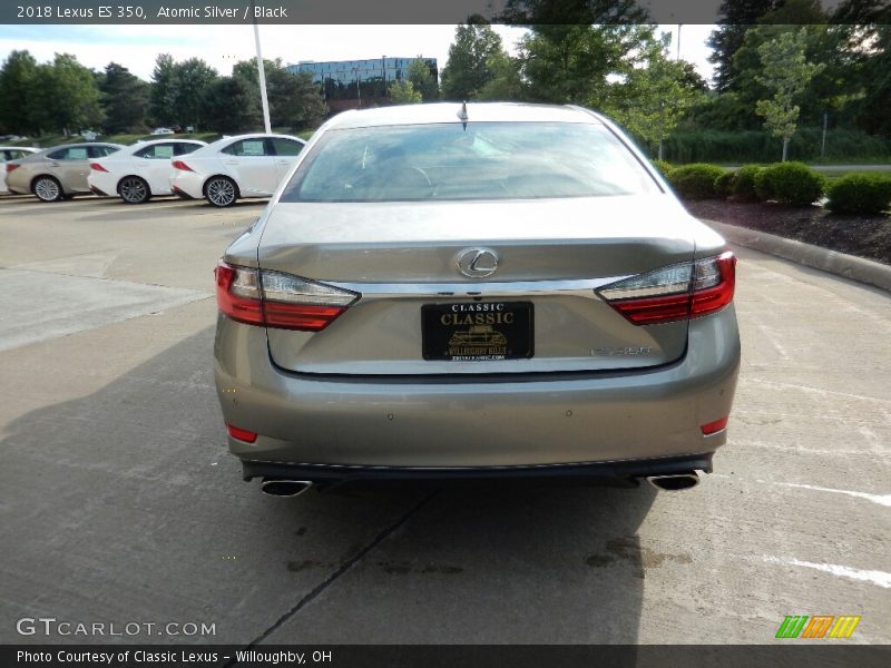 Atomic Silver / Black 2018 Lexus ES 350