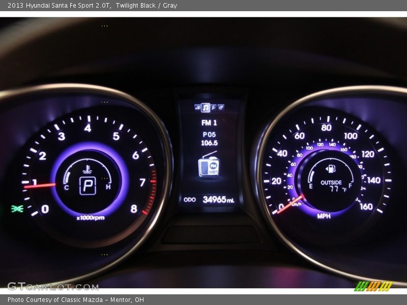 Twilight Black / Gray 2013 Hyundai Santa Fe Sport 2.0T